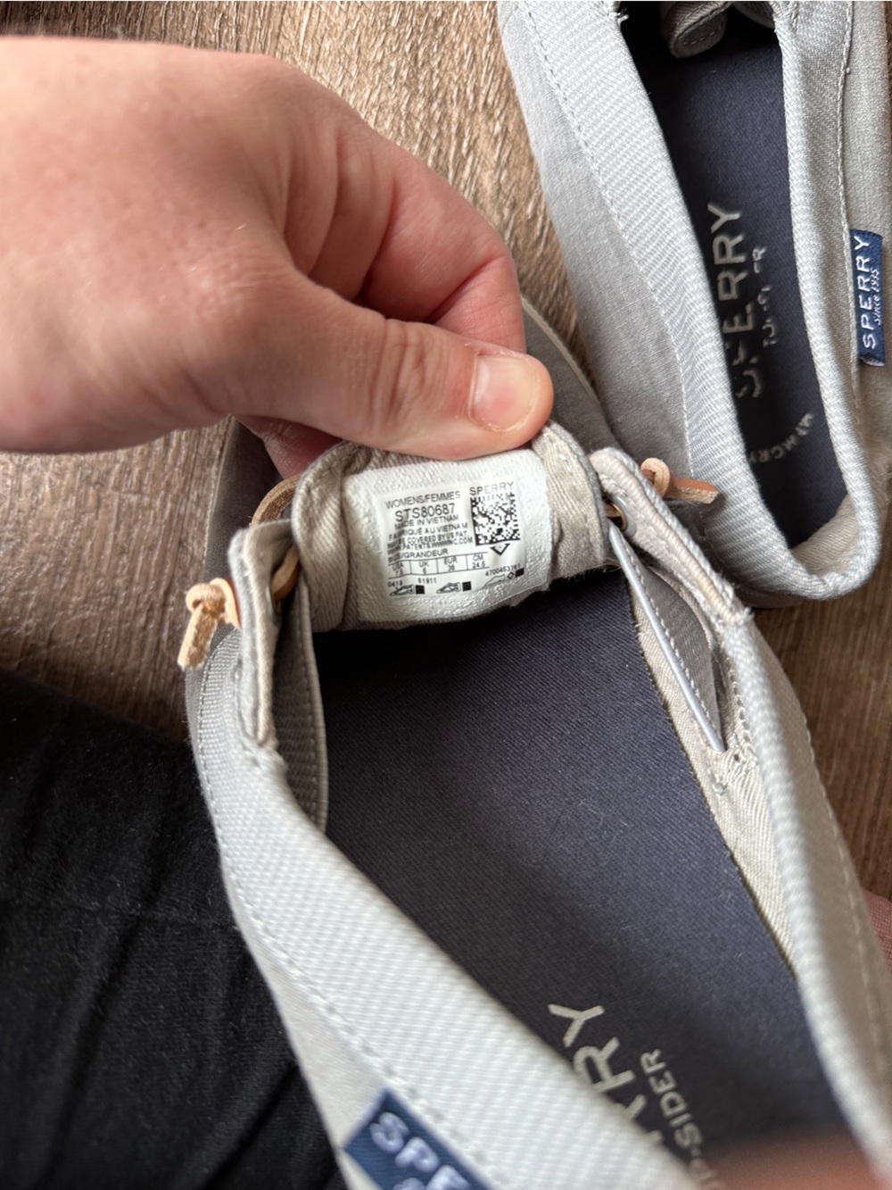 Sperry Top-Sider Lounge Away Gray Canvas Slip On Sneakers Size 7.5 - Picture 6 of 6